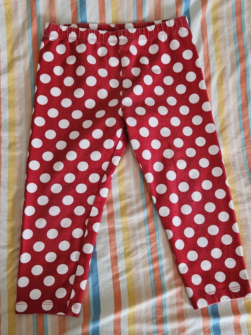 JK Girls Red Polka Dot Capris, Size 5